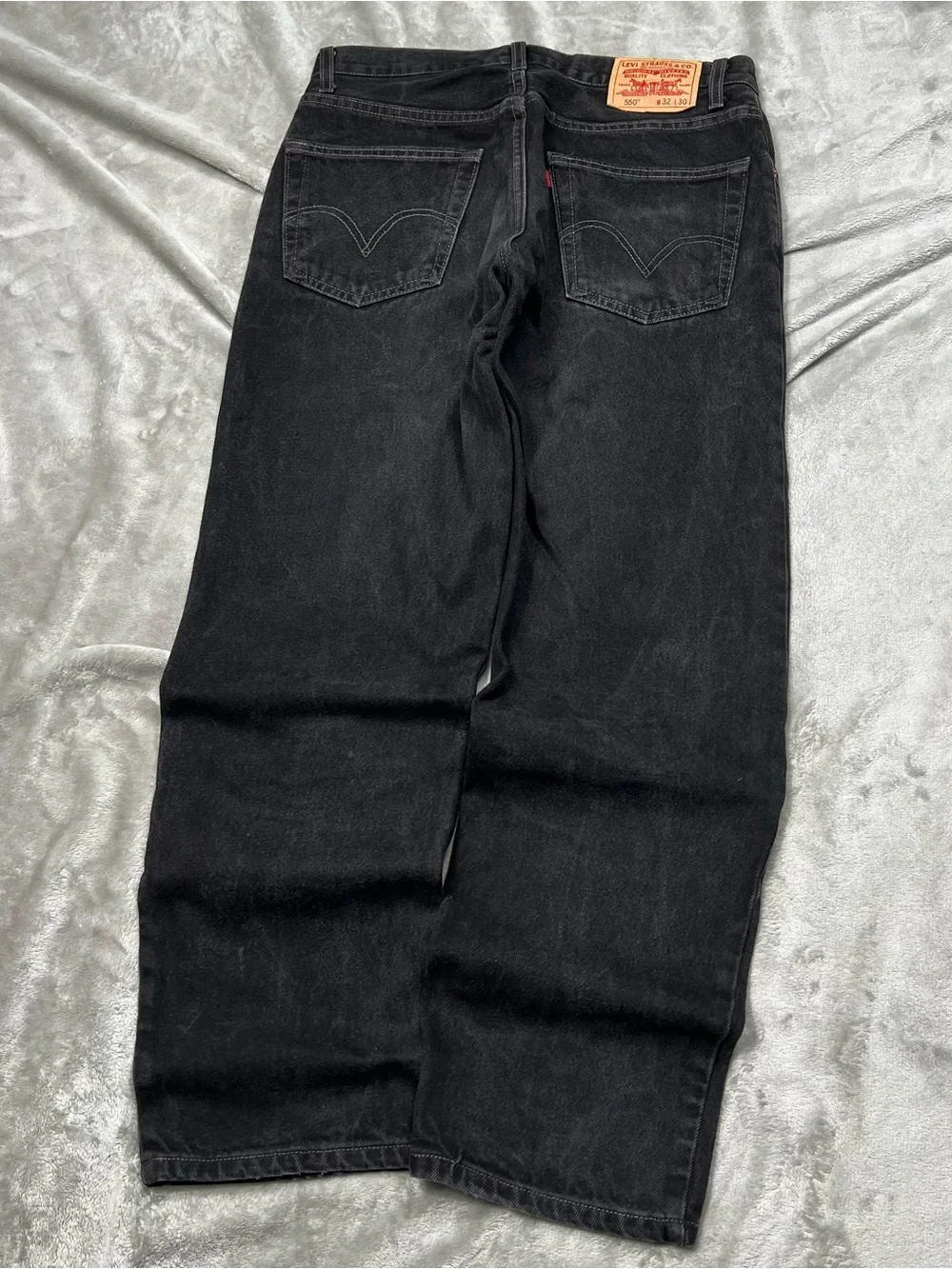 Vintage Levi's 550 Relaxed Jeans Mens 32x30 Black Grunge Skater Baggy USA Made